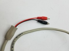 VCR BK CH1/L RD: CH2/R, 2 Sided Black and Red Battery Pin Cable