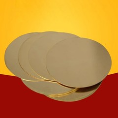 H62 Brass Circular Plate Metal Flat Foil Sheet Multiple Sizes Thickness 0.8-3mm