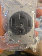 8-EATON AH1257BK-F Flush Mount Receptacle 30A 125-250V 3P 4-Wire Grounding