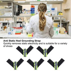 10 Pack Yellow ESD Anti Static Foot Heel Straps Adjustable,Fluorescent