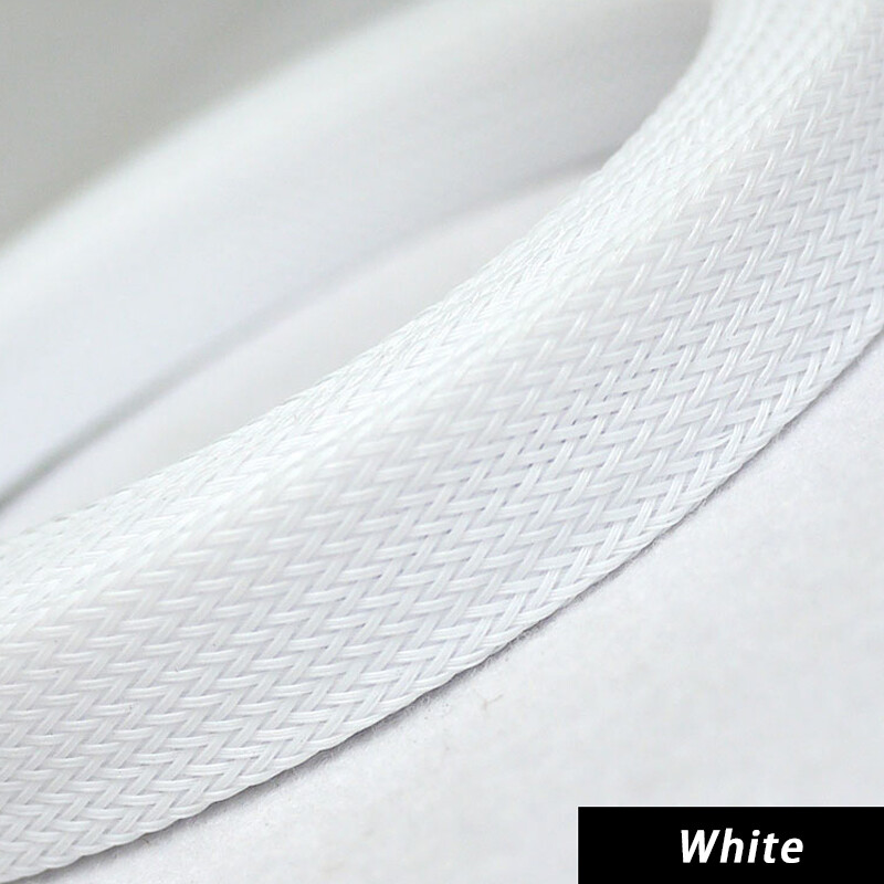 20mm Width Coloured PET Expandable Braid Sleeving Cable Wire Sleeve Sheath Dense