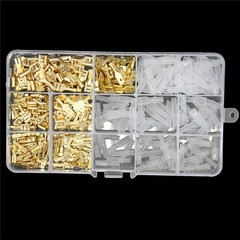 Lugs Connectors Electrical Terminals Crimp W/ Sleeves Set 315pcs Spade