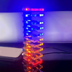 DIY LED Music Spectrum Electronic Kit Crystal Column Audio Display LM339 LM358