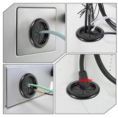 RoHS 2.0 Black Rubber Grommets Cable Wiring Grommet Cable Protect Plugs 16-130mm