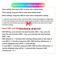 5V DIY Electronic Clock Kit LED Digital RGB Clock Time Temperature Date Display