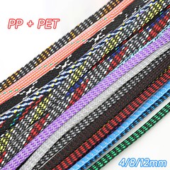 PP/PET Expandable Wire Cable Sleeving Sheathing Braided Loom Tubing 4/8/12mm