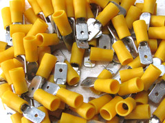 Workman LT403 Terminal 1/4 Male 10/12 Galvanized 100 Pieces Yellow Electrical