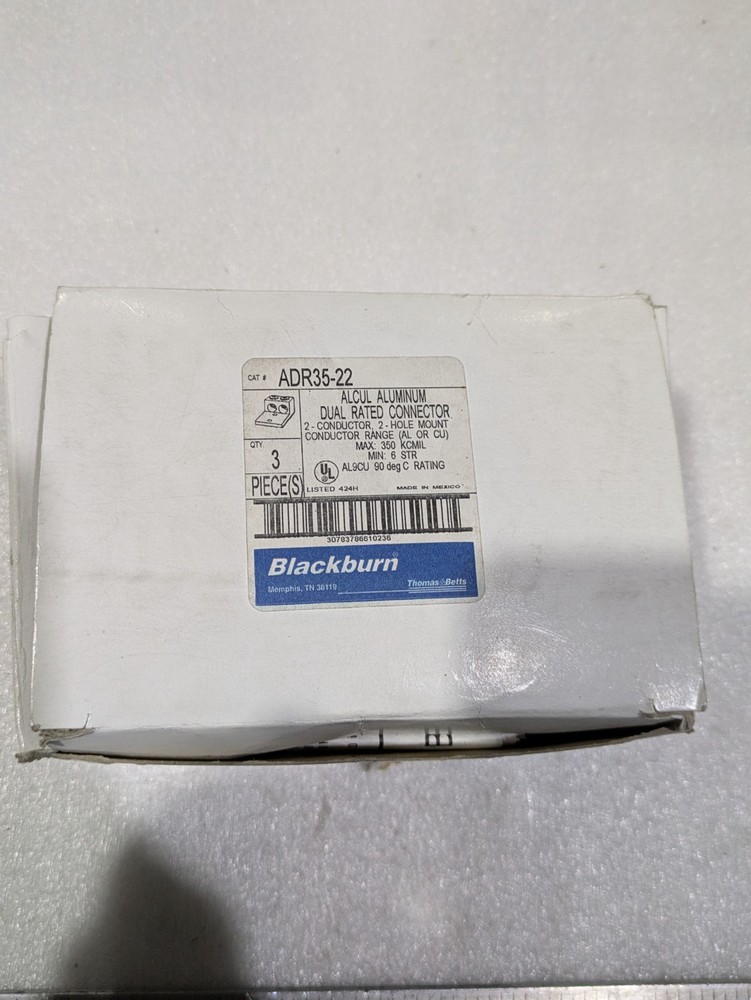 BLACKBURN ADR35-22 2-CONDUCTOR 3 HOLE MOUNT (BOX OF 3)