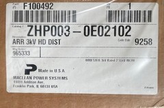 McLEAN, DIST ARRESTER, 3kV, 2.55 KV MCOV, ZHP003, F100492