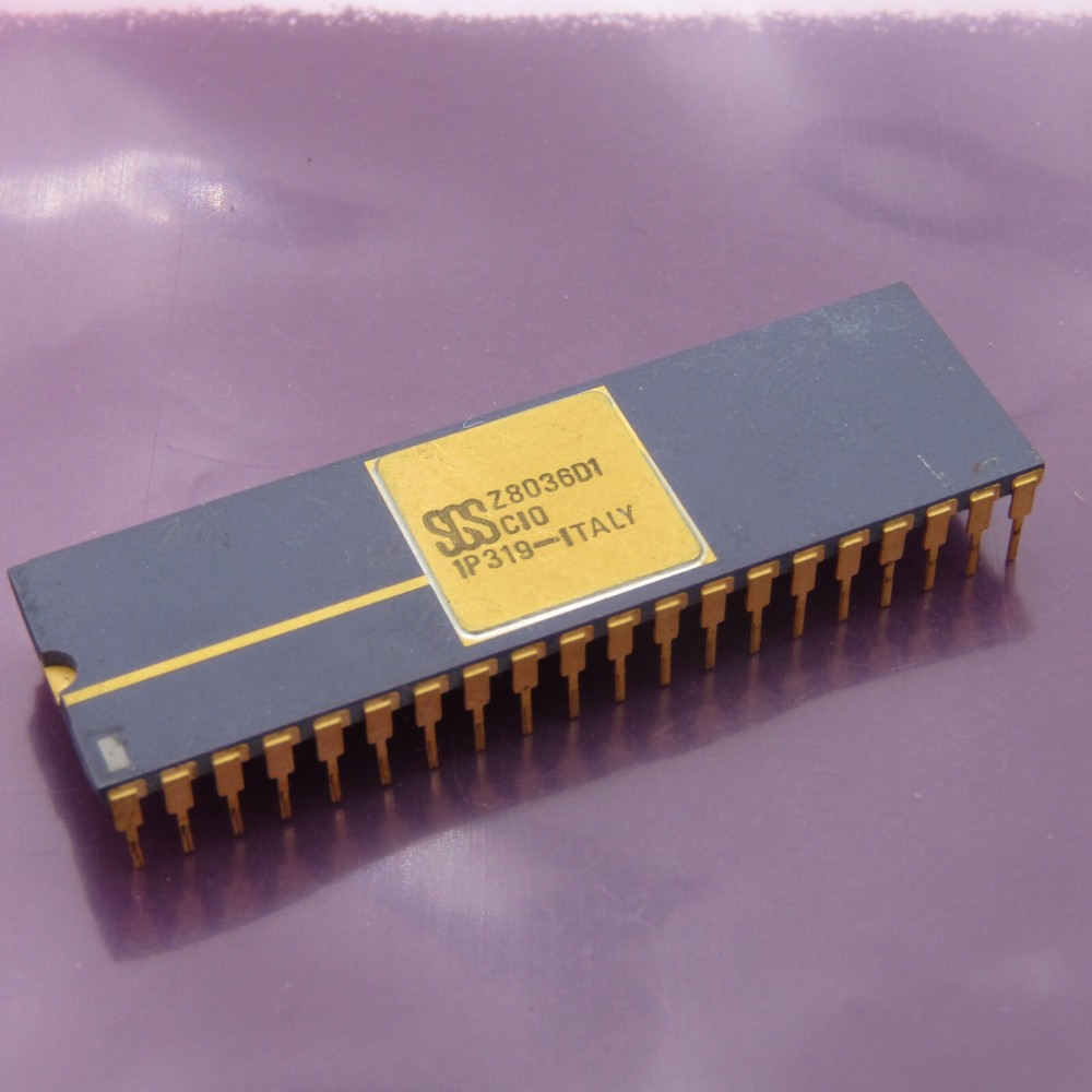 Z-CIO SGS Z80 Z8036D1 Gold Vintage Collectible 40 Pin IC