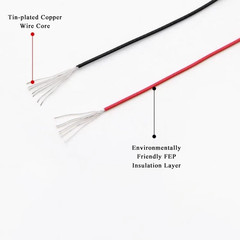 PTFE Cable Wire 26-40 AWG Electronic Wire Flexible Tinned Copper Cable UL10064