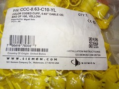 6 mixed bags Siemon CCC-0.63-C10-OR Color Coded Cuff, Bag of 100, Orange