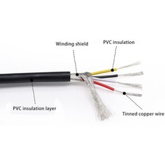 UL2547 Multi Core Shielded Wire Signal Cable 18AWG-28AWG 2/3/4/5/6/7/8 Core