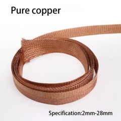 Copper/Tinned Copper Braided Sleeve, Metal Shielding Cable, 2-28mm Diameter
