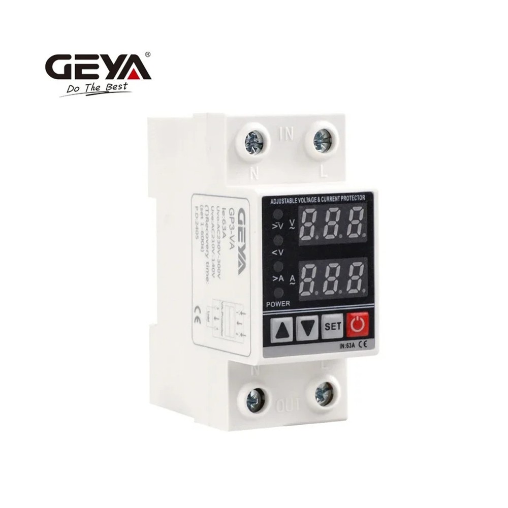 GEYA GP3 Over Current Protector Over&Under voltage Protective Device 40/63A 220V