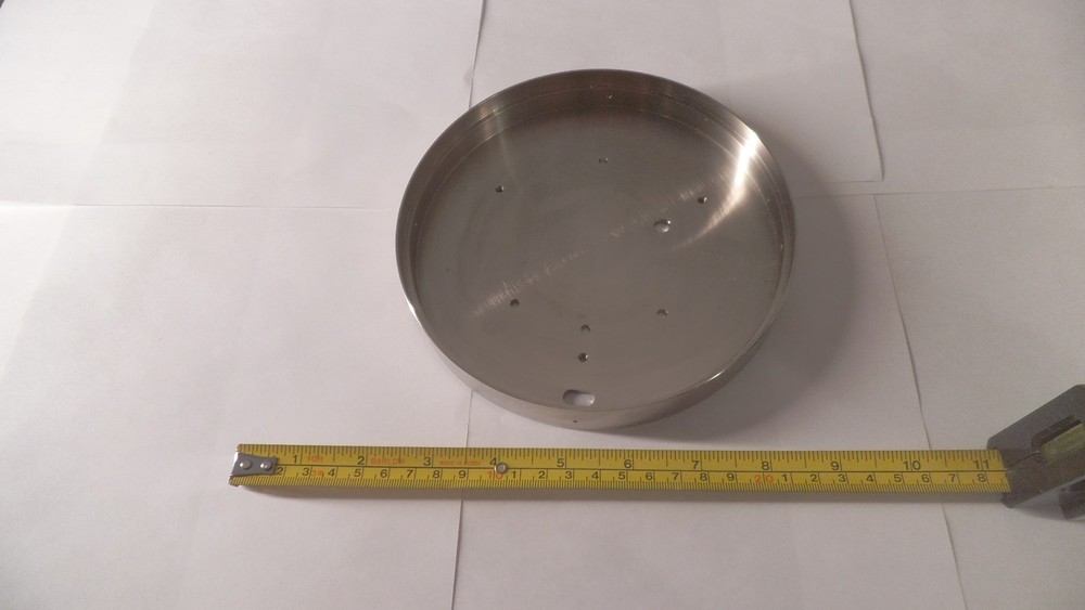 Aluminum cover Nickel plated, 6-9/16″ OD x point 960″ tall