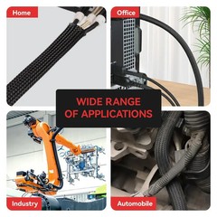 PET Expandable Braided Cable Sleeve Nylon Mesh Tube Wire Wrap Cover 2-50mm