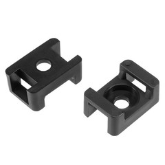 Cable Tie Base Saddle Type Wire Holder Nylon 9.2mm Hole Width Black 50Pcs HC-2