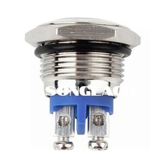 16mm Waterproof Metal Push Button Momentary ON OFF Horn Switch Start High Flush