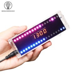 DIY Digital Clock Kit Voice Control Music Spectrum Display LED Electronic Kit