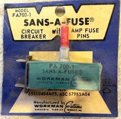 WORKMAN FA450 FA700 FA1000 FA2700 VINTAGE CIRCUIT BREAKERS SANS-A-FUSE