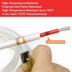 1-25mm White Silicone Fiber Glass Tube Wire Cable Insulating High Temp Sleeving