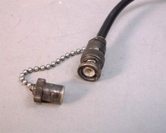 6 Patch Cords 2.5ft RG-62A/U Silver Plated BNC Ends W/ Caps 5995-00-933-5802 NEW