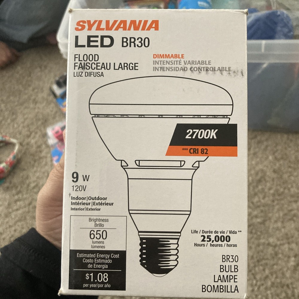 SYLVANIA LED BR30 FLOOD LIGHT 2700K 9W 120V