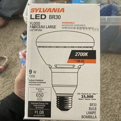 SYLVANIA LED BR30 FLOOD LIGHT 2700K 9W 120V