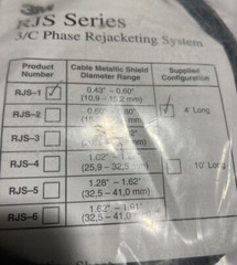 3M RJS-1 3 PHASE REJACKETING SYSTEM 3/C .43”-.60” 4FT LONG