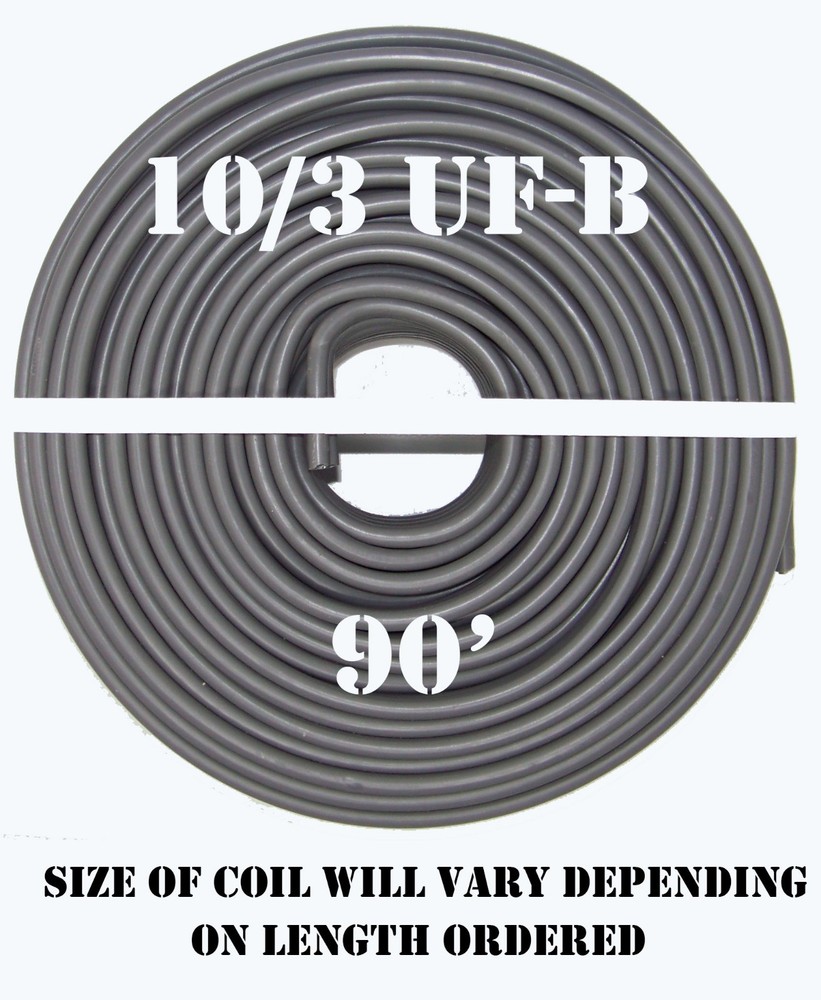 10/3 UF-B x 90′ Southwire Underground Feeder Cable