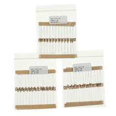 1000 Pcs 25 Values Resistor Kit 1 Ohm-1M Ohm with 5% 1/4W Carbon Film Resistors
