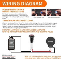 2Pcs 10MM 12V LED Metal Indicator Light IP67 Waterproof 180 Changeable Symbols