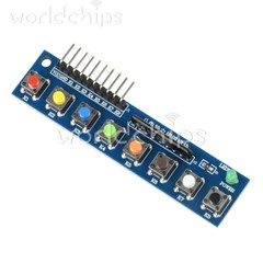 8 Independent Key Button Module With LED Indicator Keyboard Module For Arduino