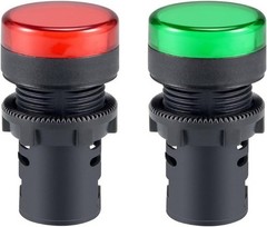 Red Green Indicator Light AC DC 24V 22mm Panel Mount Electrical Con Style: 24V