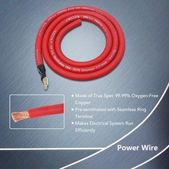 1/0 Gauge PBG3 Big 3 Amp Wiring Kits, 350A OFC Copper Car Audio System Upgraded