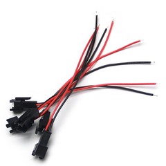JST SM 2 Pin 2Pack Plug Male Female 20cm EL Wire Cable Cord Connector 2.54mm