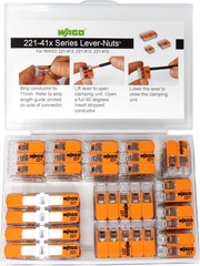WAGO 221 Lever Nuts 28pc Compact Splicing Wire Connector Assortment Kit