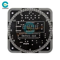 DIY DS1302 DC5V Rotating LED Electronic Digital Clock Learning Board With Shell