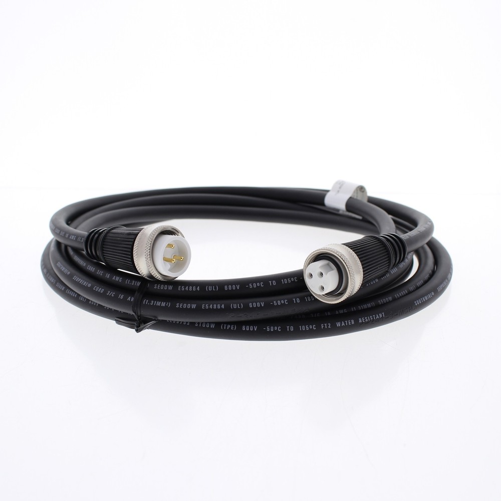 Hubbell 12ft Mini-Quick Male/Female 16/3 SEOOW Cable Assembly HJMS03112