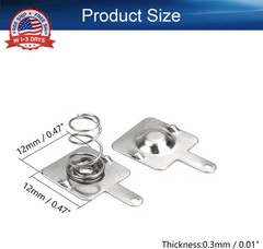 Heyiarbeit 20 Pairs Battery Springs AA Battery Contact Plate Positive to Negativ