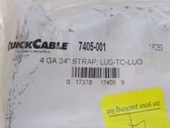 (NEW – Lot of 2) QUICK CABLE 7405-001 4 GA 24″ Strap Lug-To-Lug