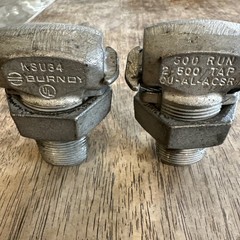 2 BURNDY KS34 500 Run 2-500 Tap Cu-al-acsr