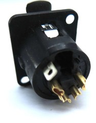 Neutrik NC4FD-L-B-1 XLR Female D Type Panel Mount LOT OF 2
