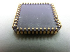 44pin PLCC, QFJ, ceramic leadless chip carrier, wirebond package, cavity, J-lead