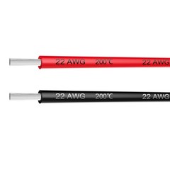 18 AWG 0.75mm Silicone Electrical Wire 2 Conductors Cores 20ft 18/2 Gauge Soft