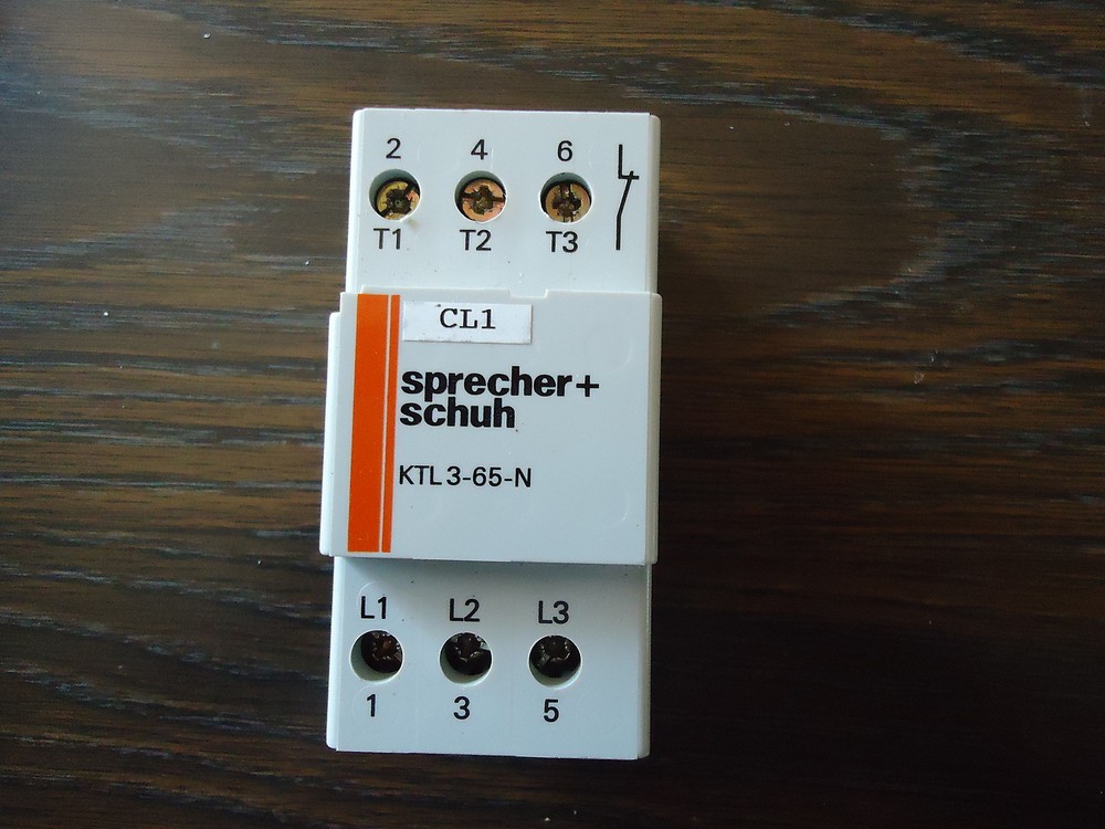 SPRECHER+SCHUH KTL3-65-N CONTACTOR BLOCK FOR USE W/KTA3-25-.MADE IN SWITZERLAND