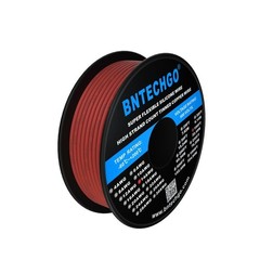 14 Gauge Silicone Wire Spool 100 ft Red Flexible 14 AWG Stranded Tinned Coppe…