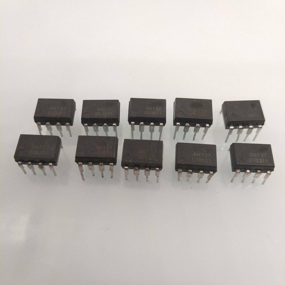 10pcs 6N137 DIP8 Isolator 2.5kVRMS 1CH OPEN