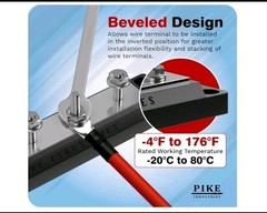 Pike Industries 400 Amp Copper Busbar with 4 Stud Connections, Compact Design
